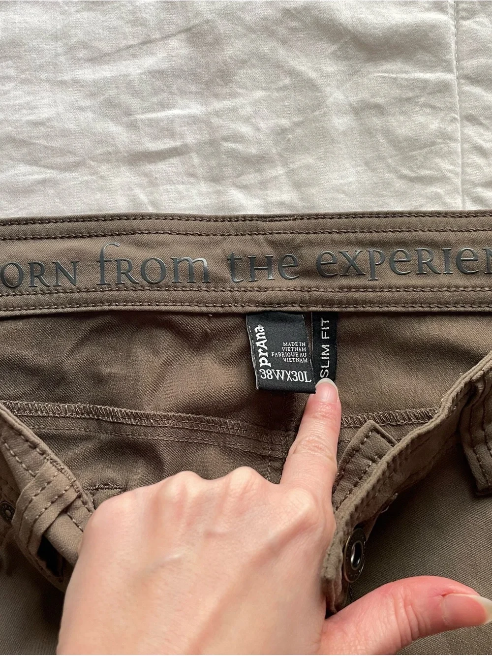 Prana Men's Brion Olive Green Hiking Pants 38x30 Gorpcore Utility Outdoor Travel